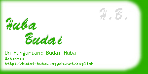 huba budai business card